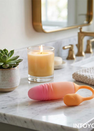NexEgg Motion Vibrating Egg with Thrusting App Orange Pink