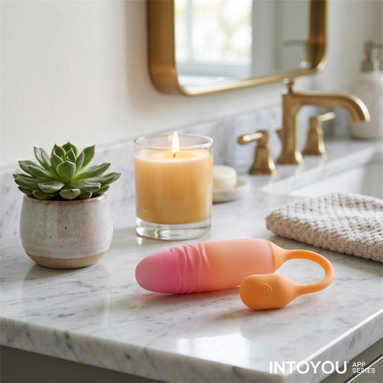 NexEgg Motion Vibrating Egg with Thrusting App Orange Pink