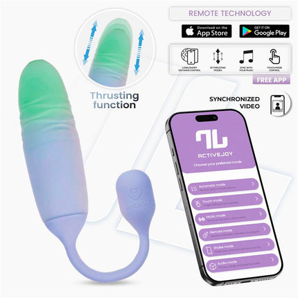 NexEgg Motion Vibrating Egg with Thrusting App Lilac Pistachio