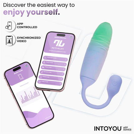 NexEgg Motion Vibrating Egg with Thrusting App Lilac Pistachio