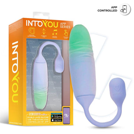 NexEgg Motion Vibrating Egg with Thrusting App Lilac Pistachio