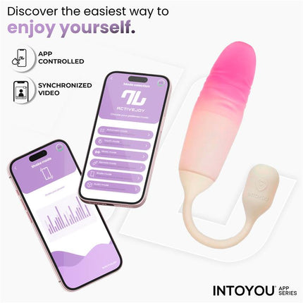 NexEgg Motion Vibrating Egg with Thrusting App Beige Pink