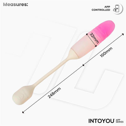NexEgg Motion Vibrating Egg with Thrusting App Beige Pink