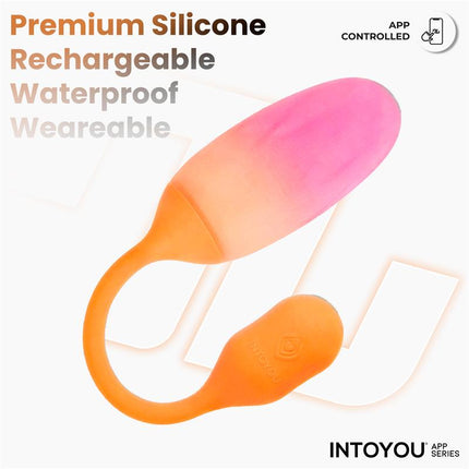 NexEgg Vibrating Egg Double Silicone Layer App Orange Pink