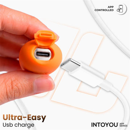 NexEgg Vibrating Egg Double Silicone Layer App Orange Pink