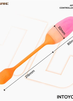 NexEgg Vibrating Egg Double Silicone Layer App Orange Pink