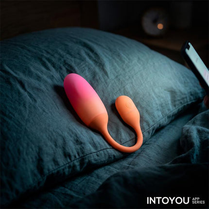NexEgg Vibrating Egg Double Silicone Layer App Orange Pink
