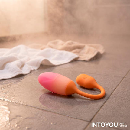 NexEgg Vibrating Egg Double Silicone Layer App Orange Pink