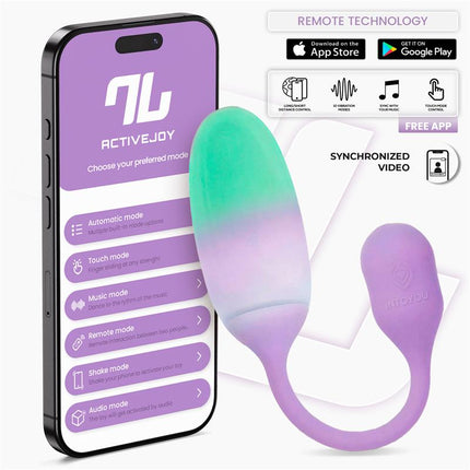 NexEgg Vibrating Egg Double Silicone Layer App Lilac Pistachio