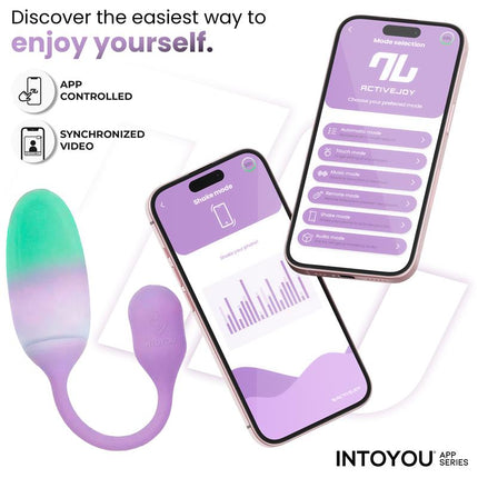 NexEgg Vibrating Egg Double Silicone Layer App Lilac Pistachio
