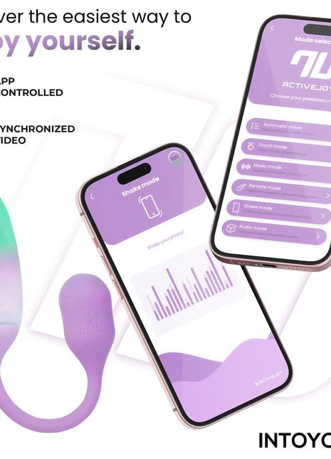 NexEgg Vibrating Egg Double Silicone Layer App Lilac Pistachio