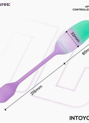 NexEgg Vibrating Egg Double Silicone Layer App Lilac Pistachio