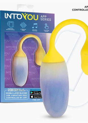 NexEgg Vibrating Egg Double Silicone Layer App Yellow Purple
