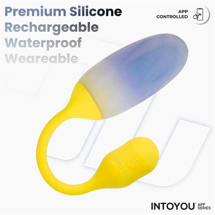 NexEgg Vibrating Egg Double Silicone Layer App Yellow Purple