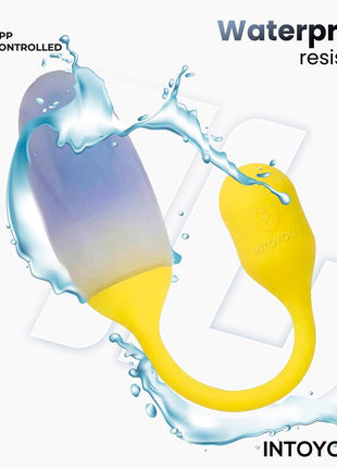 NexEgg Vibrating Egg Double Silicone Layer App Yellow Purple