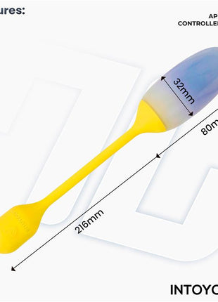 NexEgg Vibrating Egg Double Silicone Layer App Yellow Purple
