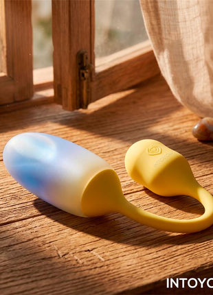 NexEgg Vibrating Egg Double Silicone Layer App Yellow Purple