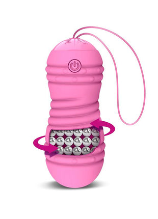 Hiibo Vibrating and Rotating Egg with Remote control USB Silicone Pink