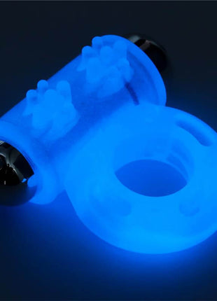 Lumino Play Vibrating Penis Ring Blue Light