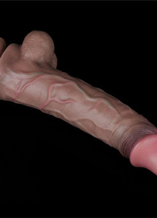Dual Layered Platinum Silicone Dildo 11.5