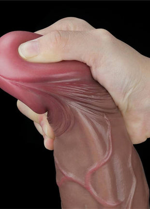 Dual Layered Platinum Silicone Dildo 11.5