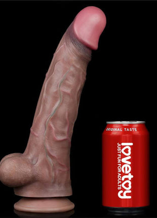 Dual Layered Platinum Silicone Dildo 11.5