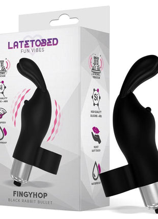 Fingyhop Vibrating Bullet with Rabbit Black
