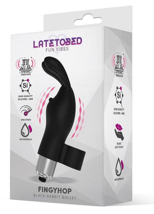Fingyhop Vibrating Bullet with Rabbit Black