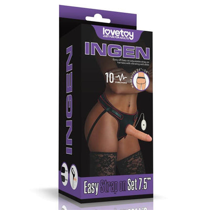 Strap-on with Vibrating Dildo with Remote Control 7.5