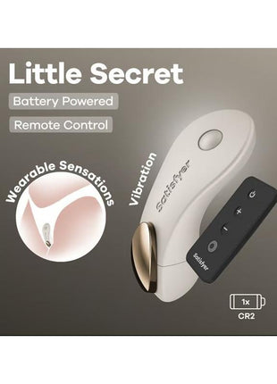 Little Secret Panty Stimulator Battery Series Warm Grey