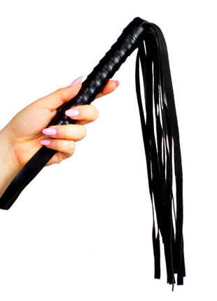 Leather Flogger 45 cm Black