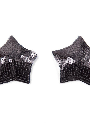 Star Nipple Covers with Black Sequins
