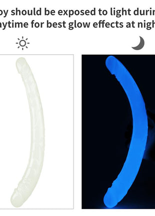 Double Dildo Lumino 145 Blue Light