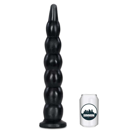 Dildo Sagrada 40 cm vinyl dildo with rounded tip, extra-long shaft, wide girth, and bead-filled interior