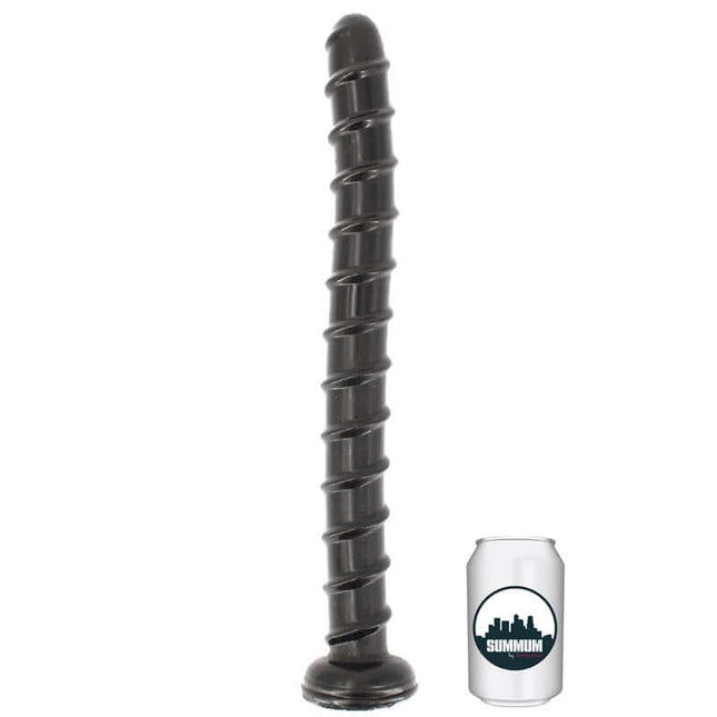 Dildo Viper 44 cm vinyl anal dildo with long shaft, horizontal ridges, and broad base for deep stimulation