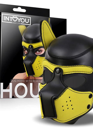 Hound Neoprene Dog Hound Removable Muzzle Black Yellow One Size