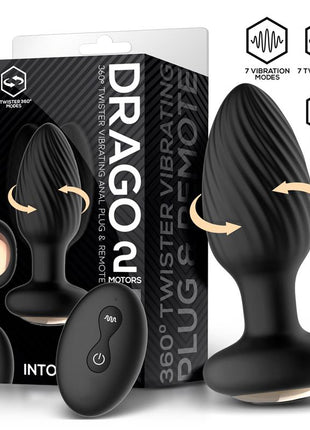 Drago Butt Plug Vibration 360º Twister Movement and Remote Control
