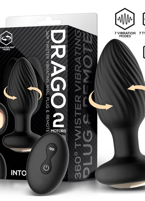 Drago Butt Plug Vibration 360º Twister Movement and Remote Control