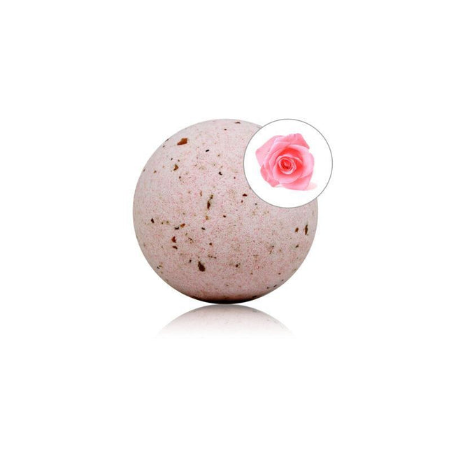 Roses Bath Bomb with rose petals for a fresh floral scented relaxing bath experience