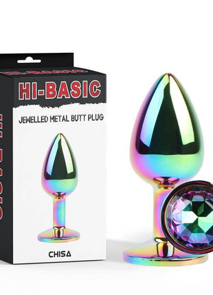 Jewelled Metal Butt Plug 2.7