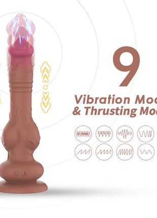 Thrusting and Vibrating Dildo 225 cm