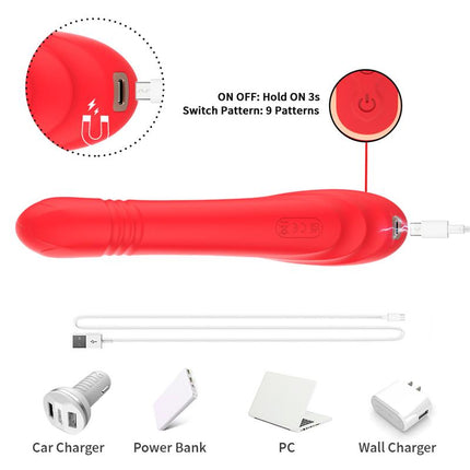 Thrusting Rabbit Tickler Vibrator Liquid Silicone