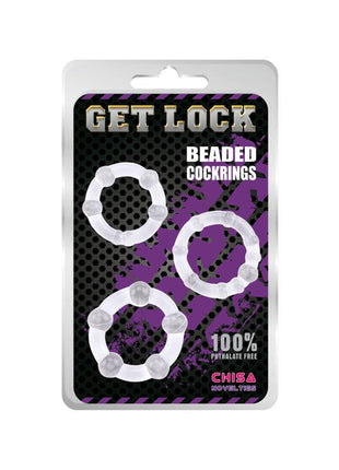 Beaded Cock Rings Clear
