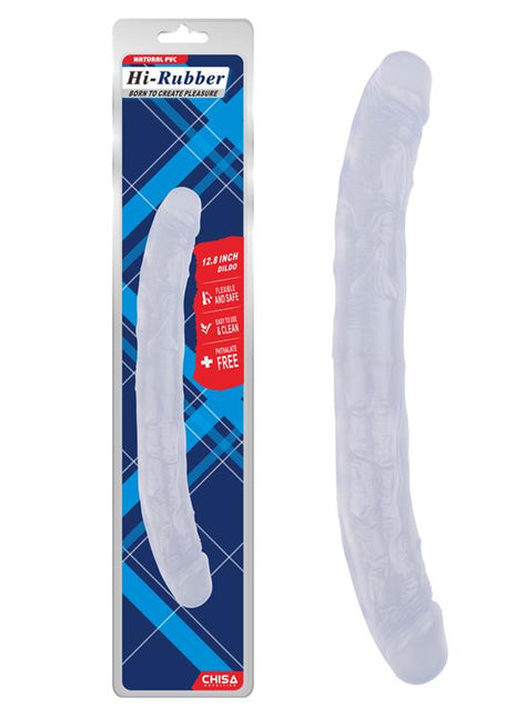 Double Dildo Hi Rubber 128 Clear