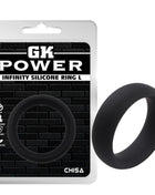 Infinity Silicone Ring L Black