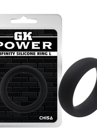 Infinity Silicone Ring L Black