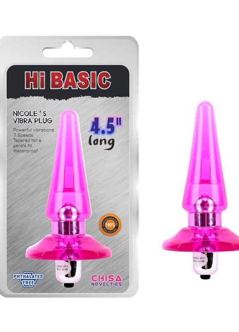 Vibrating Butt Plug Nicoles 2.5 x 3.2 cm Pink