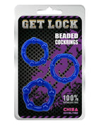Beaded Cock Rings-Blue