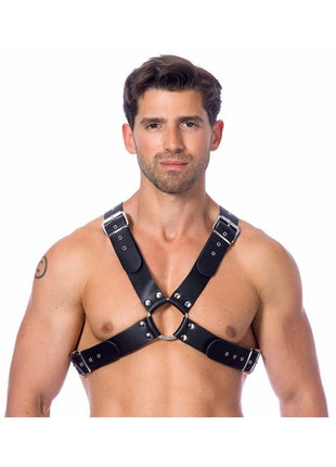 Adjustable Leather Harness with Buckles