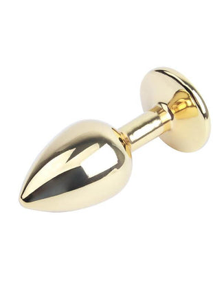 Golden Butt Plug with Blue Jewel